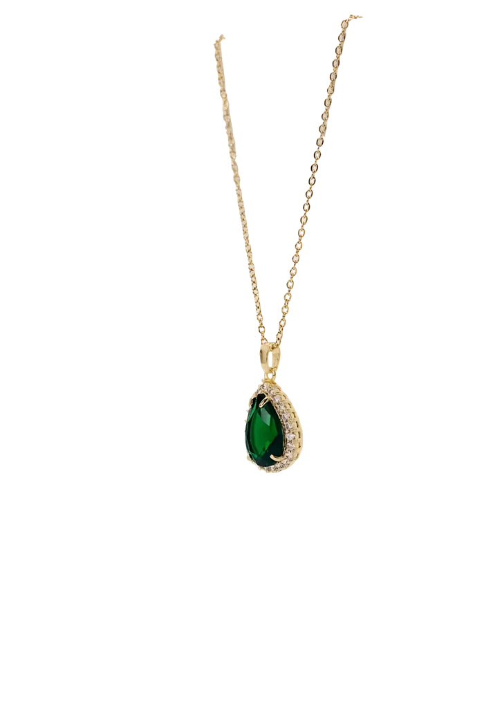 Cadena de oro con dije de esmeralda de Cronojoyas